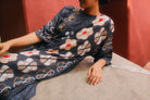 Kaftan Dress in AC Navy Crepe - CiceroniDressesNikyta's Workroom