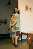 Kaftan Dress in Faith Green Crepe - CiceroniDressesNikyta's Workroom