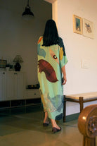 Kaftan Dress in Faith Green Crepe - CiceroniDressesNikyta's Workroom