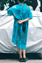 Kaftan Dress in Turq Float Crepe - CiceroniDressesNikyta's Workroom