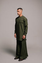 Kai Linen Saif Kurta Set - CiceroniCo - ord SetSaphed