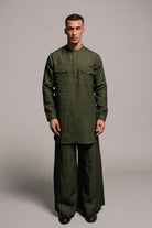 Kai Linen Saif Kurta Set - CiceroniCo - ord SetSaphed