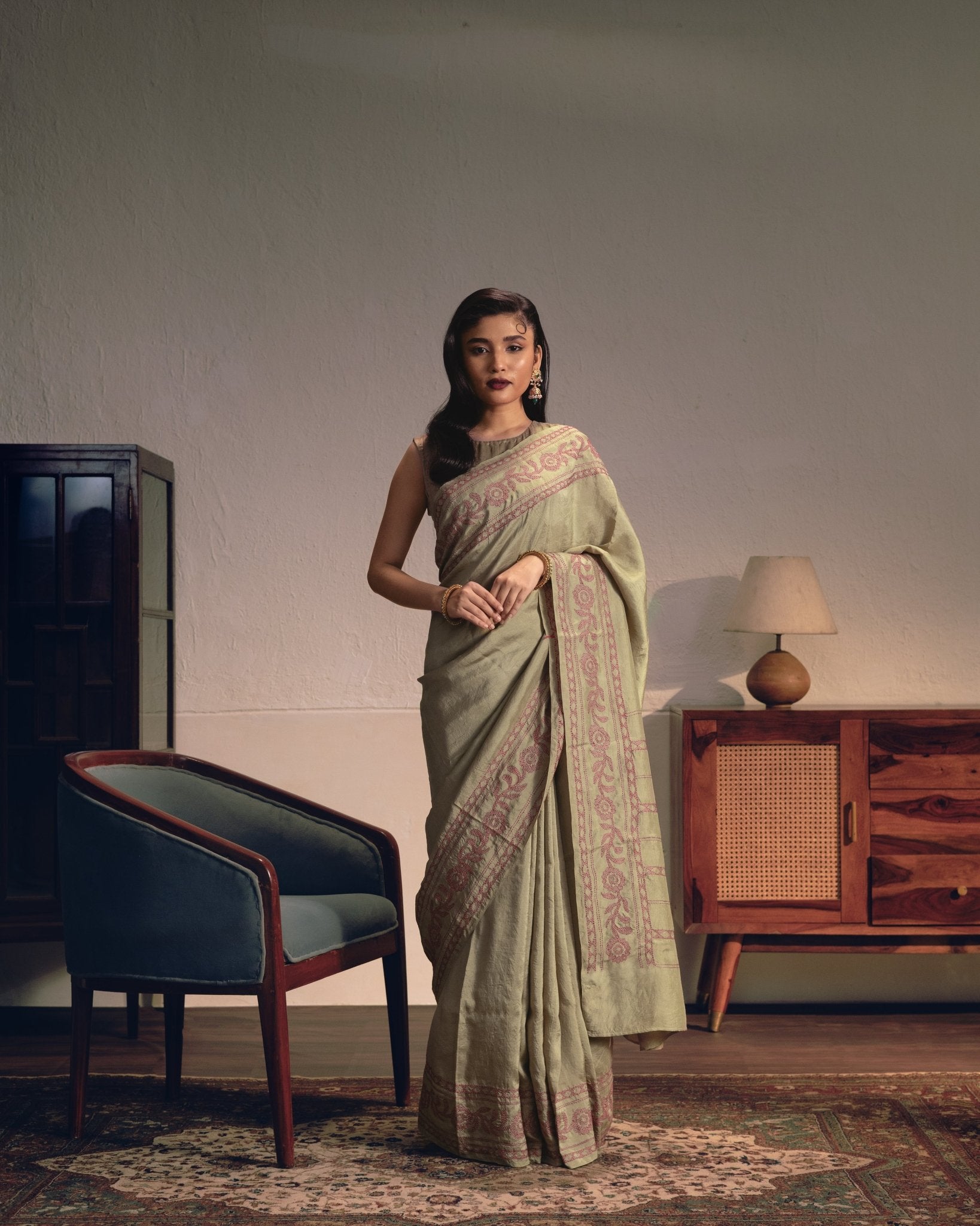 Kajri - Olive - CiceroniSareeIra
