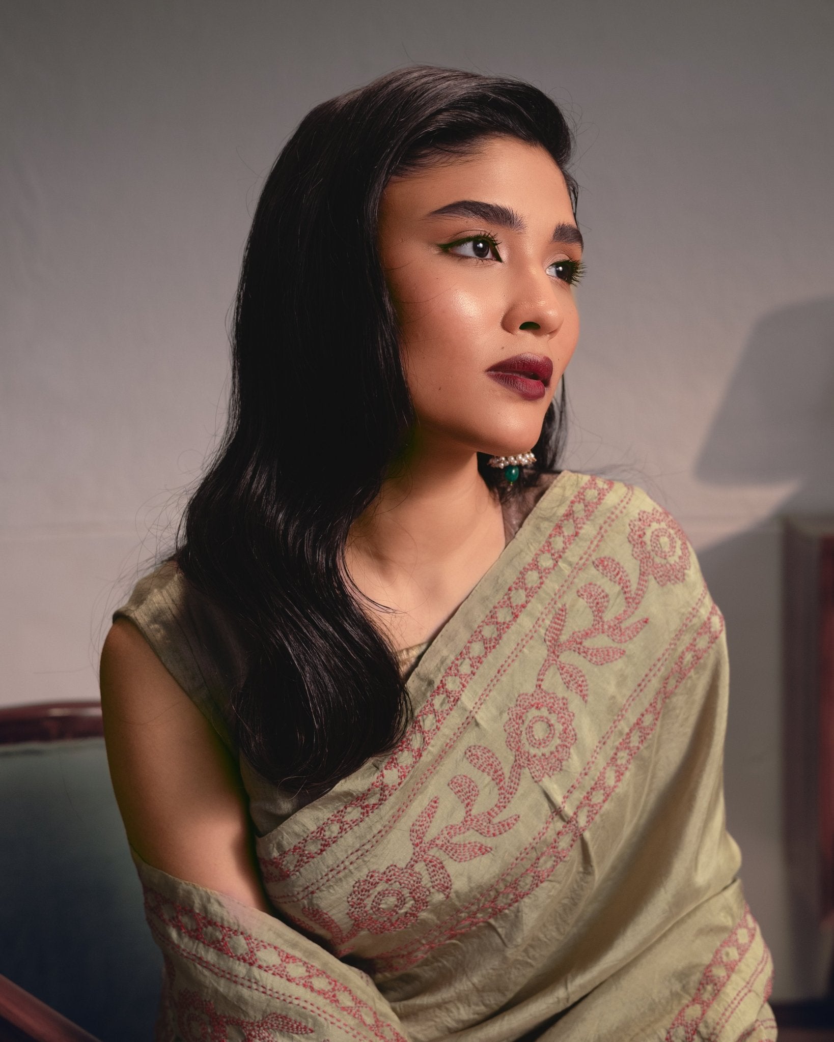 Kajri - Olive - CiceroniSareeIra