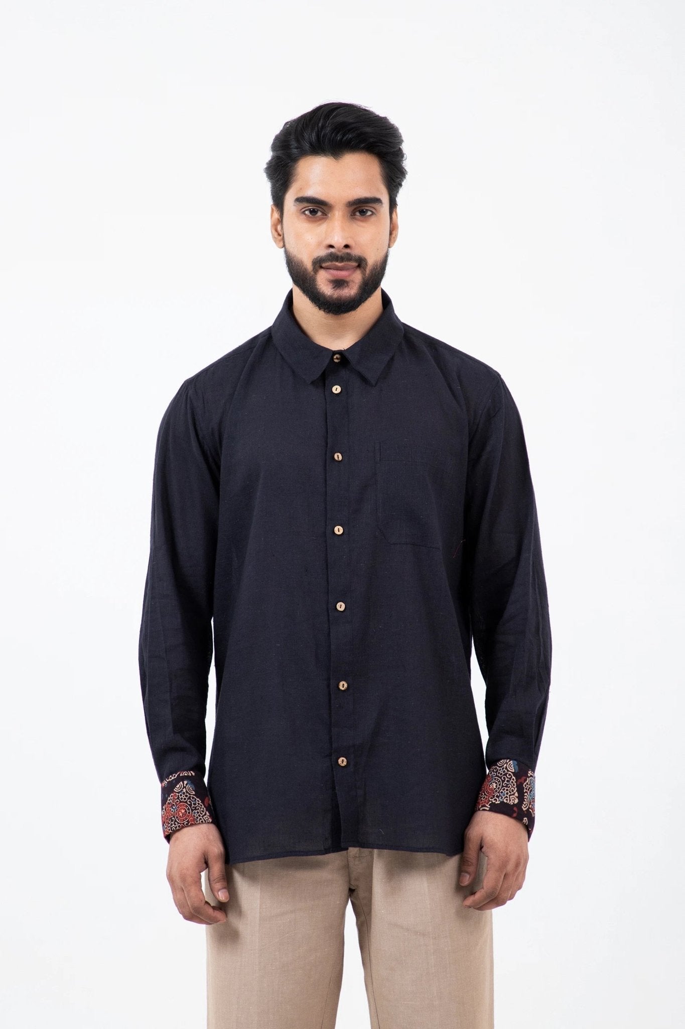 Kala Cotton Black Everywhere Shirt - CiceroniMen ShirtsInkriti