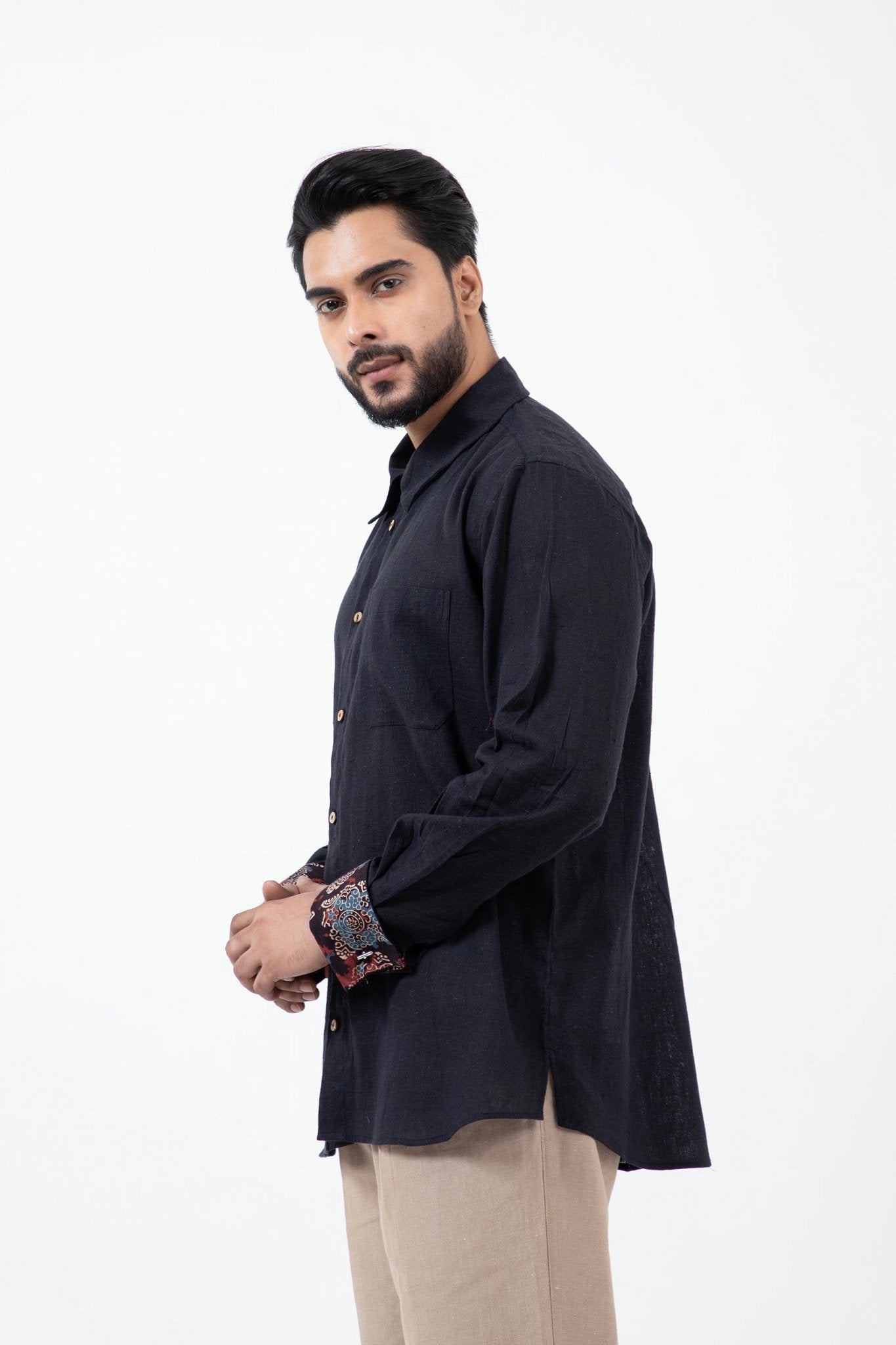 Kala Cotton Black Everywhere Shirt - CiceroniMen ShirtsInkriti