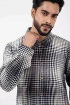 Kala Cotton B&W Checks Everywhere Shirt - CiceroniMen ShirtsInkriti