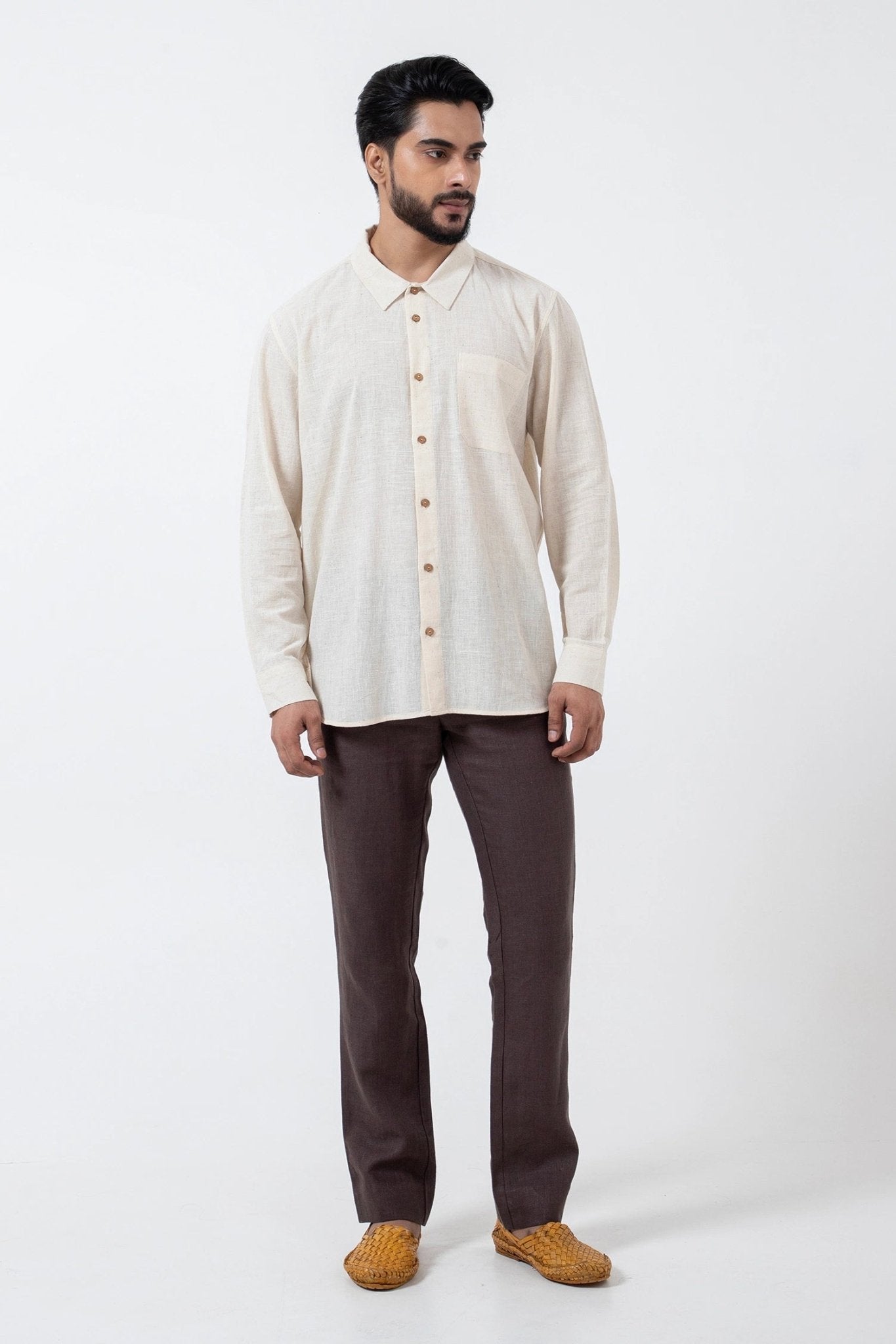 Kala Cotton Off - white Everywhere Shirt - CiceroniMen ShirtsInkriti