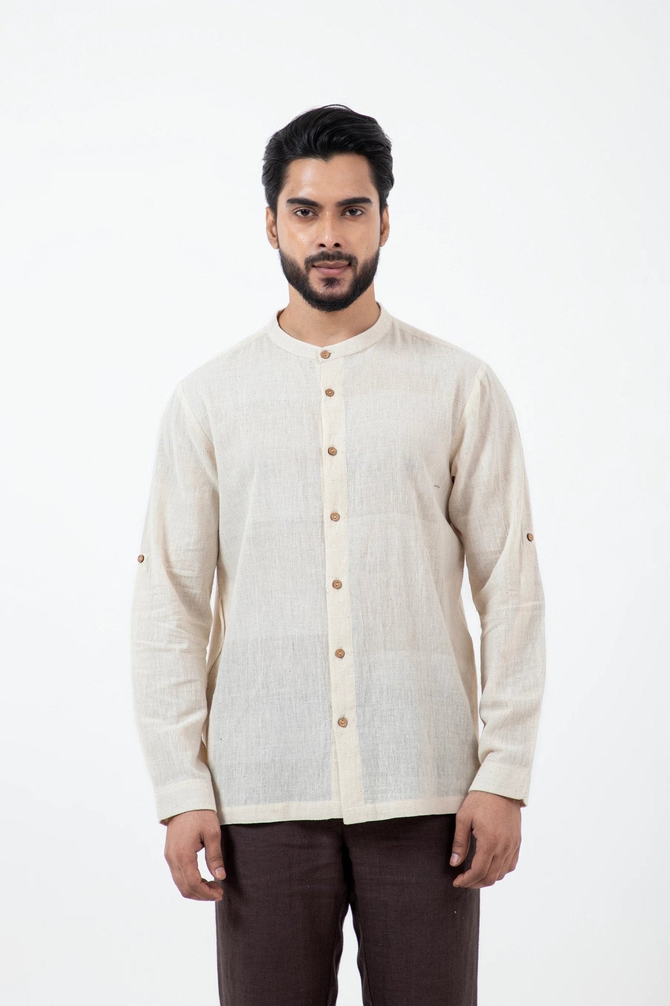 Kala Cotton Off - white Reliable Shirt - CiceroniMen ShirtsInkriti