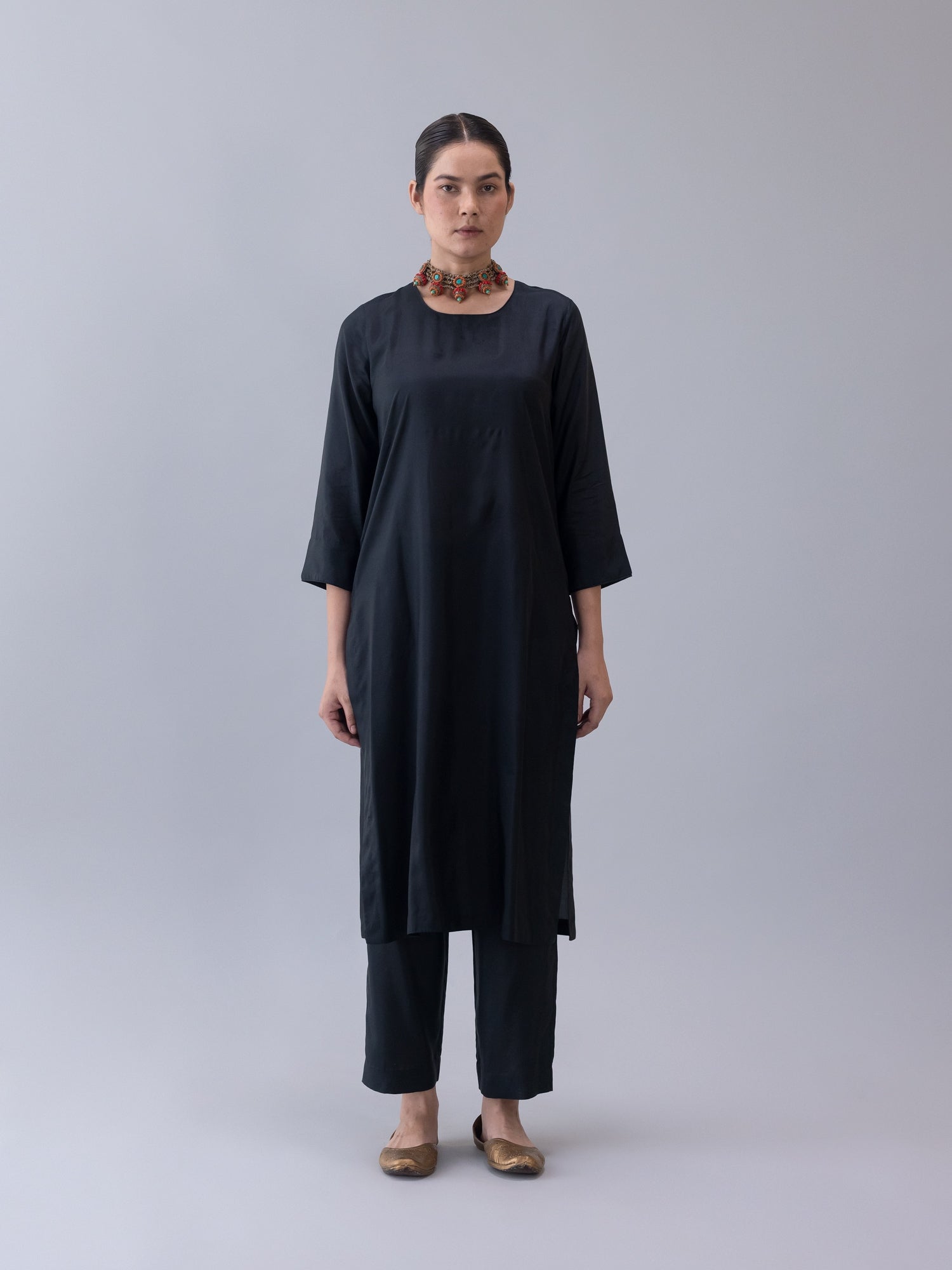 Kalchakra Black Kurta - CiceroniKurta Set, Festive WearShades of India