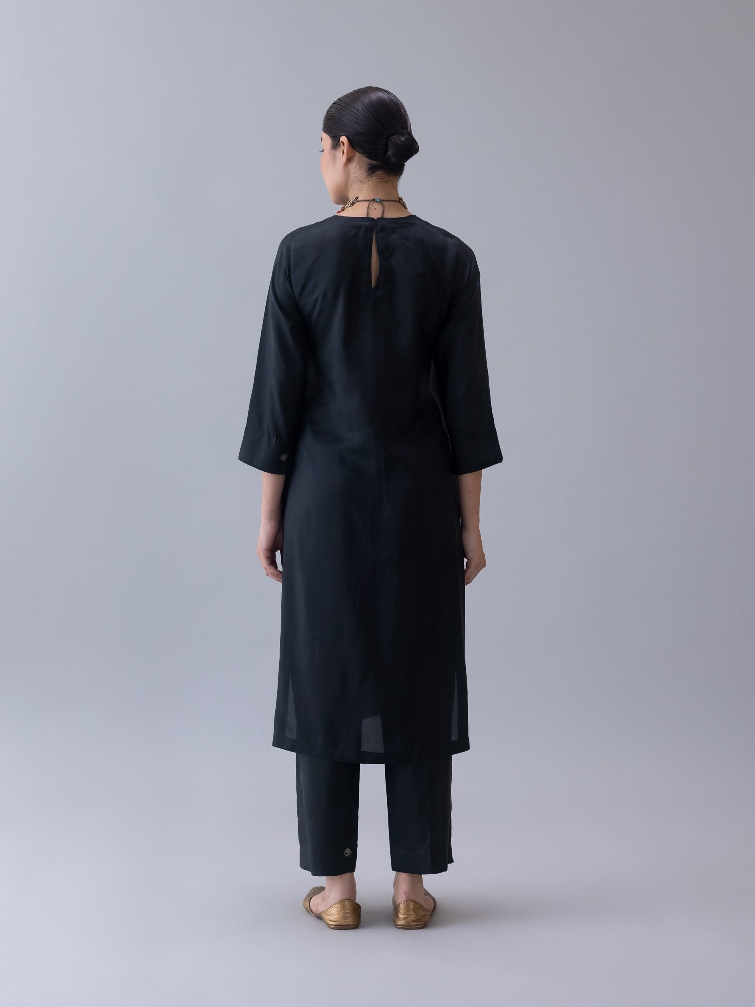 Kalchakra Black Kurta - CiceroniKurta Set, Festive WearShades of India