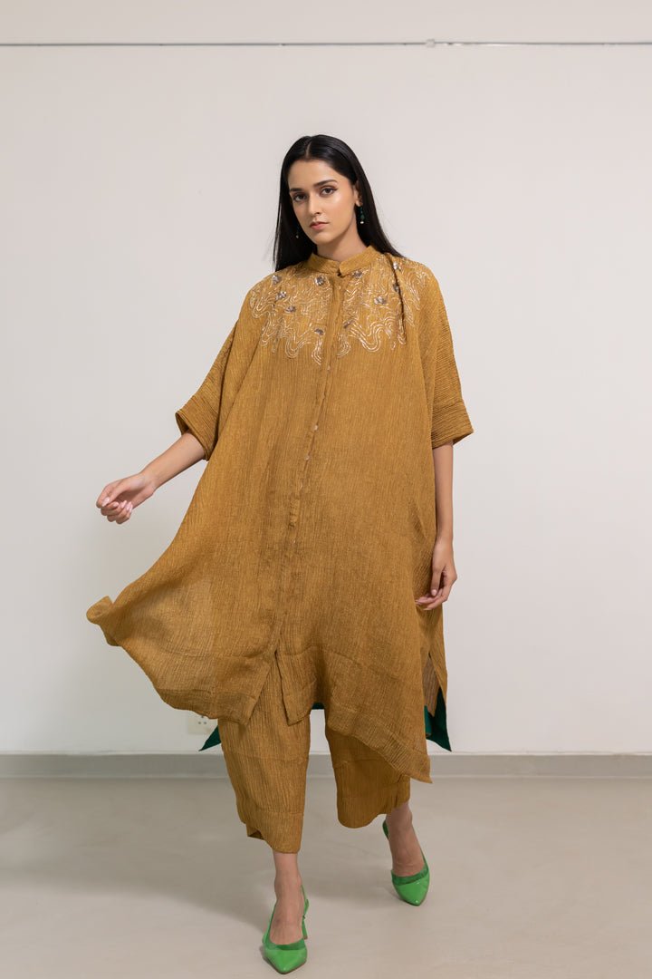 Kalindi Buttondown Kaftan Set - CiceroniKurta Set, Festive WearSilai Studio
