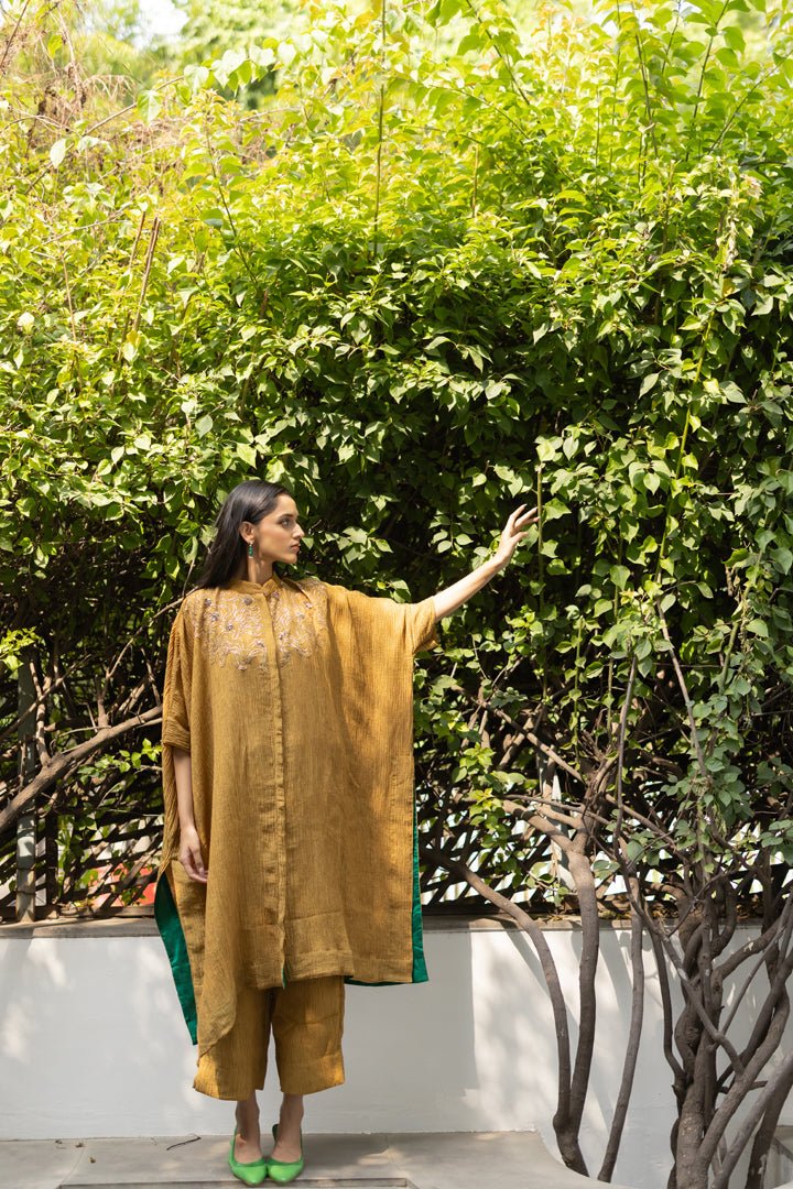 Kalindi Buttondown Kaftan Set - CiceroniKurta Set, Festive WearSilai Studio