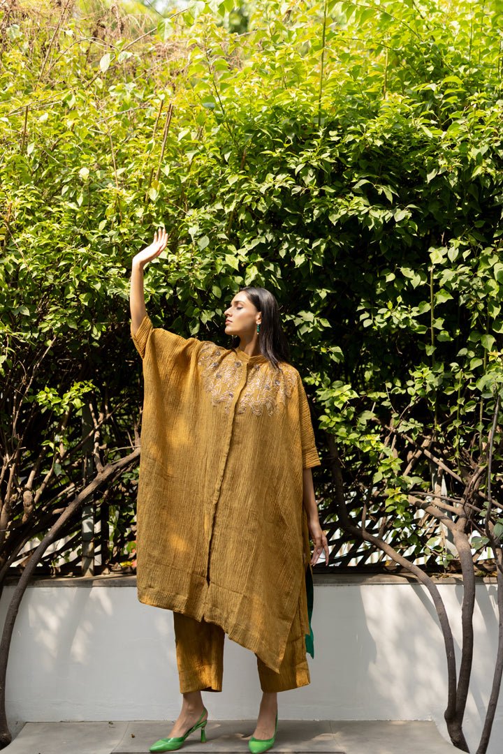 Kalindi Buttondown Kaftan Set - CiceroniKurta Set, Festive WearSilai Studio