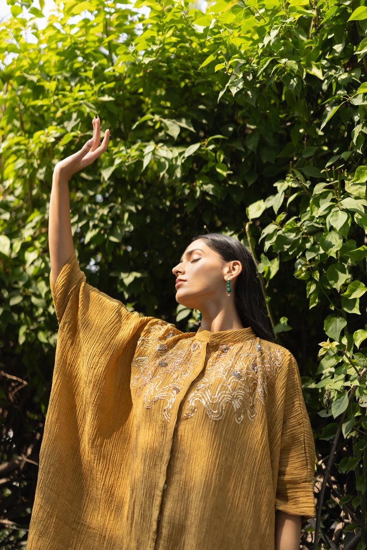 Kalindi Buttondown Kaftan Set - CiceroniKurta Set, Festive WearSilai Studio