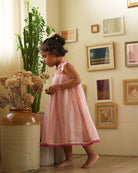 Kamal lehenga set in baby pink stripes - CiceroniKurta Set, Festive WearLove The World Today