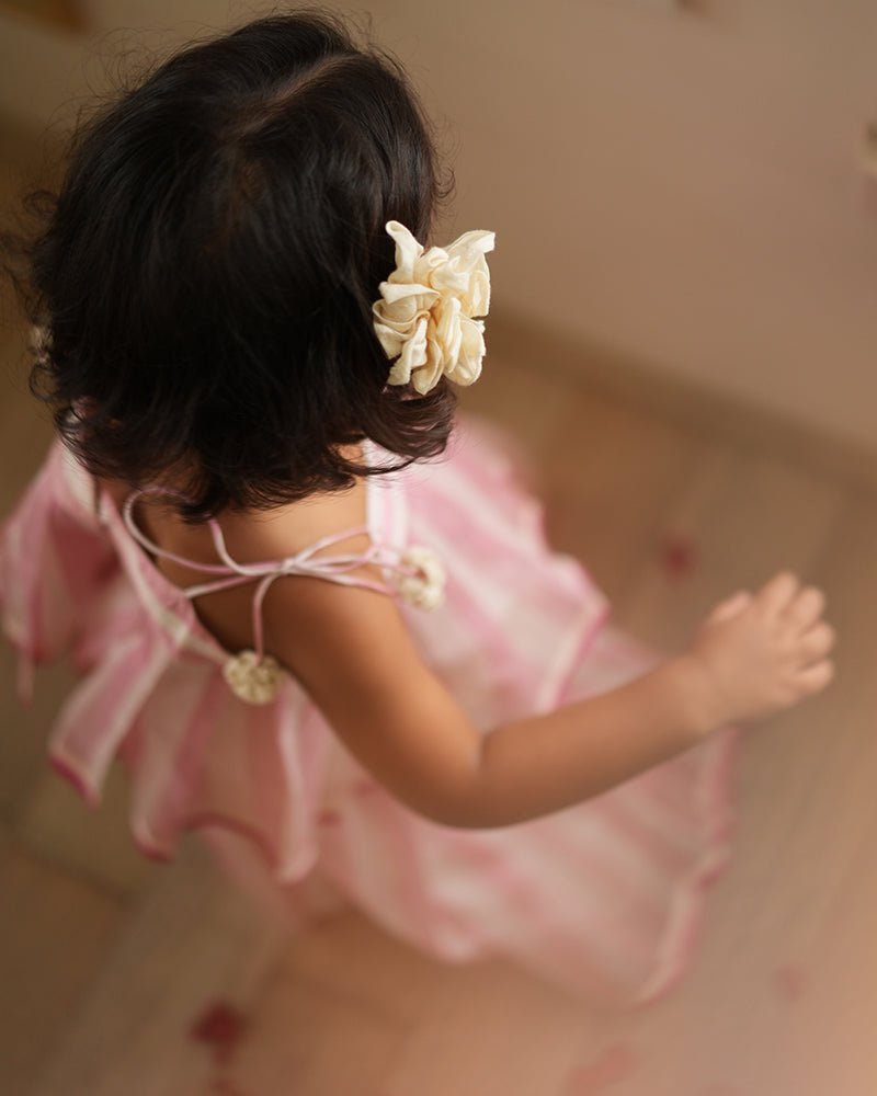 Kamal lehenga set in baby pink stripes - CiceroniKurta Set, Festive WearLove The World Today