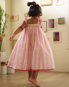 Kamal lehenga set in baby pink stripes - CiceroniKurta Set, Festive WearLove The World Today