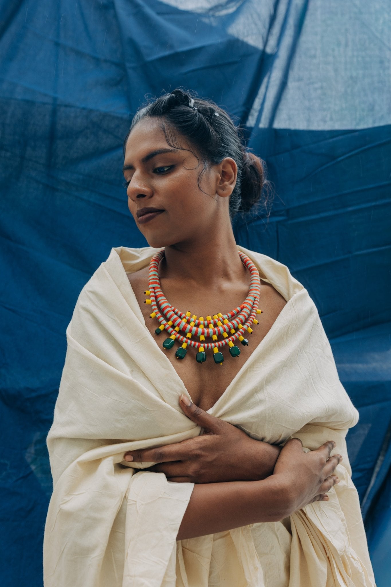 Kanak Leher Necklace - Coral - CiceroniNeckpieceBandish