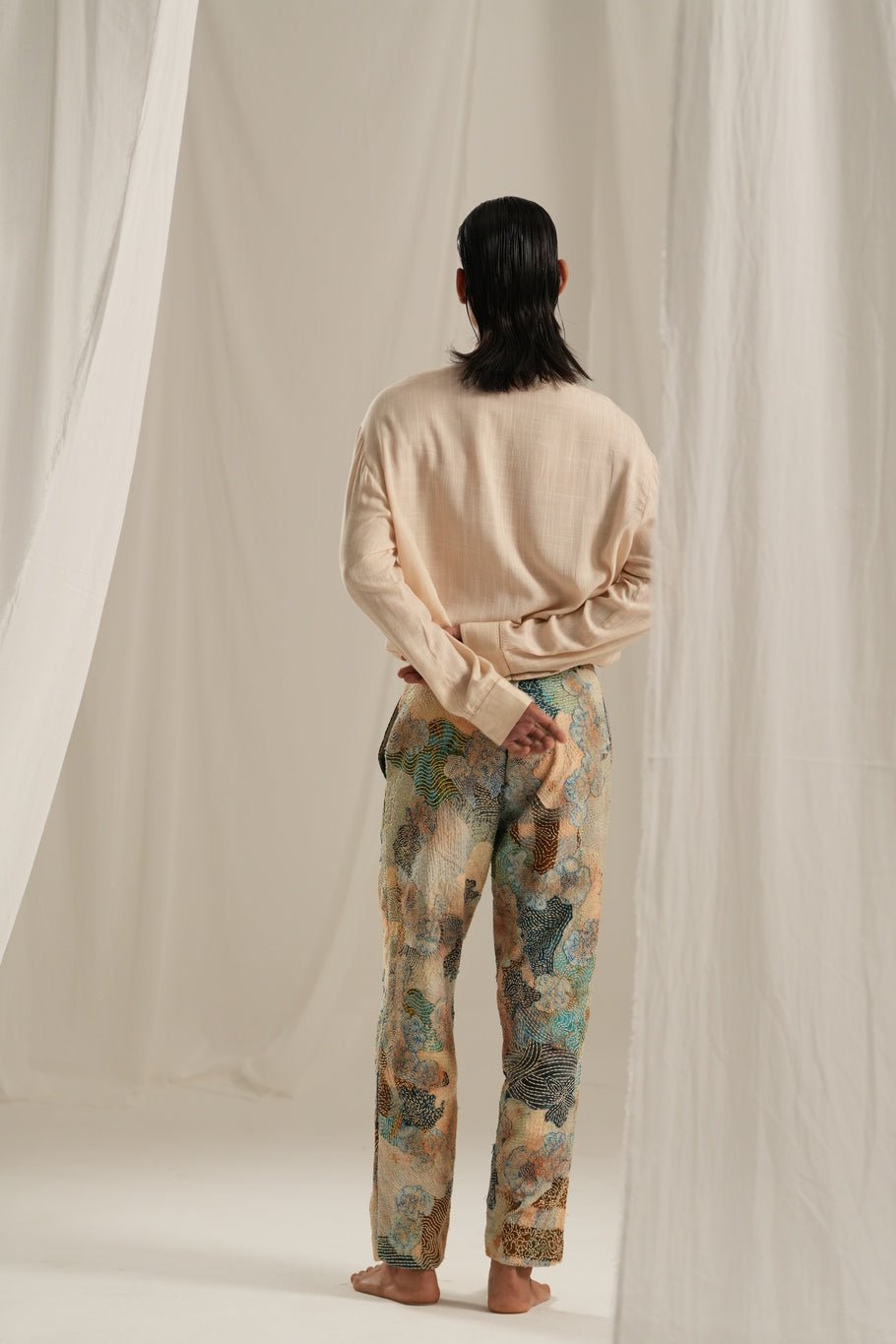 Kantha Emb. Trouser - CiceroniPantsTil