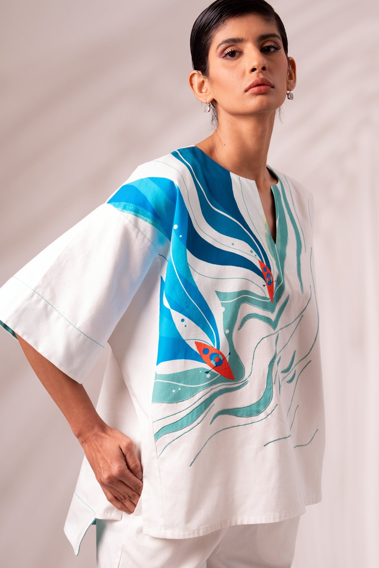 Kara - The Floating Boat Top - CiceroniTopsMadder Much