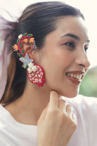 Karishma Earrings - Red - CiceroniEarringsKrutiArts