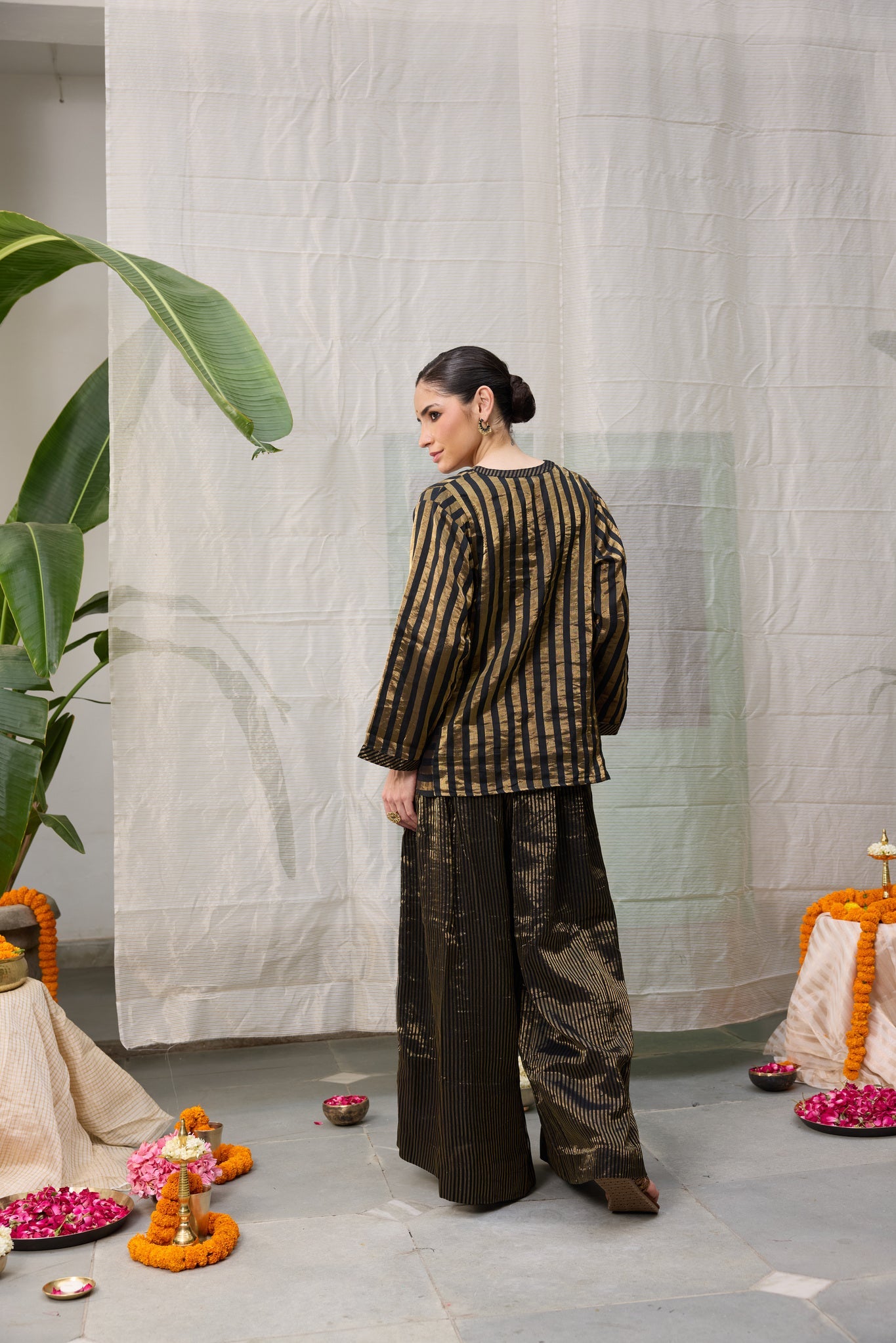 Kaveri Trouser - Black and Gold - CiceroniPantsRAAS Life