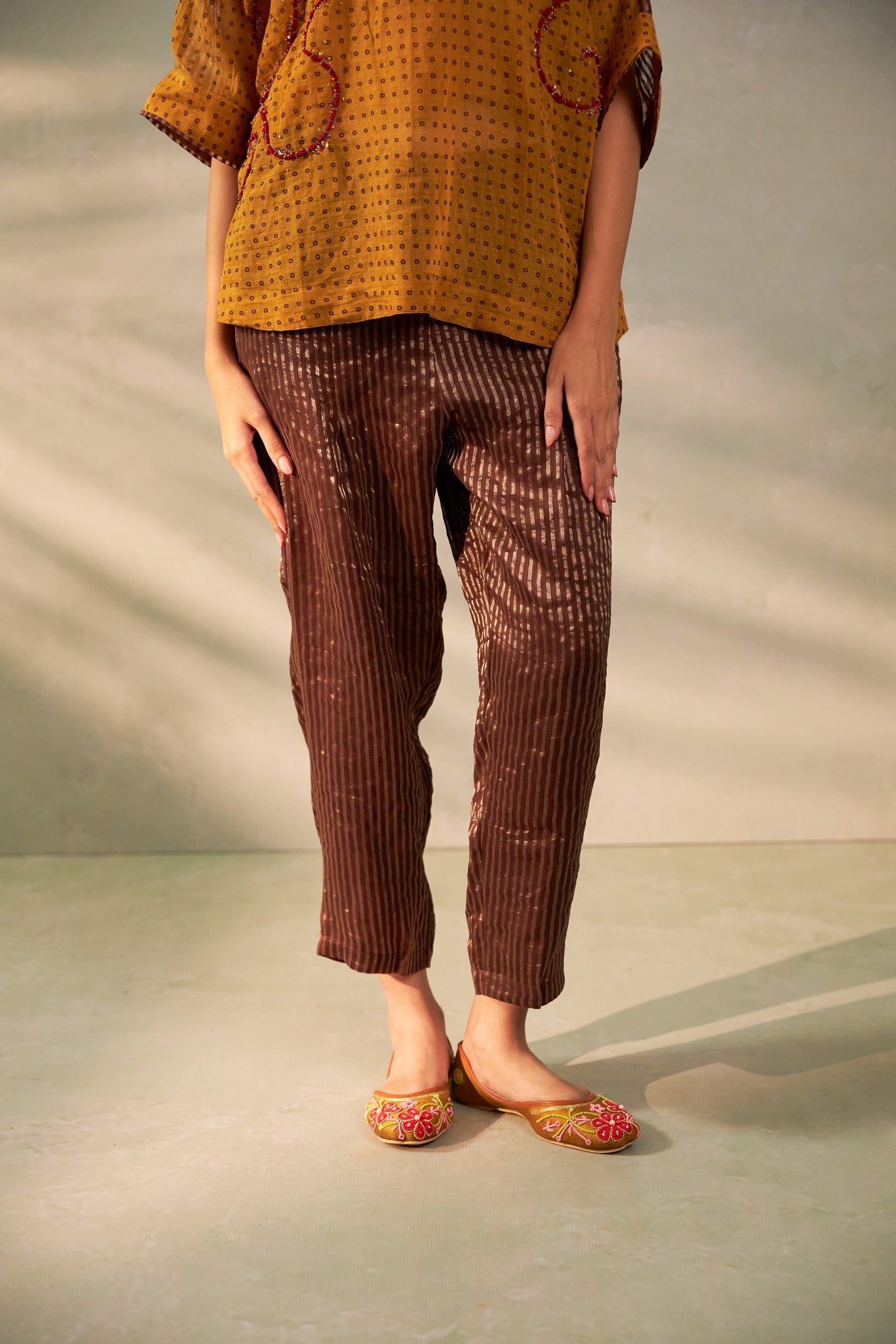 Kesar Noor Embroidered Co-ord Set- Set of 2 - CiceroniCo-ord SetPants and Pajamas