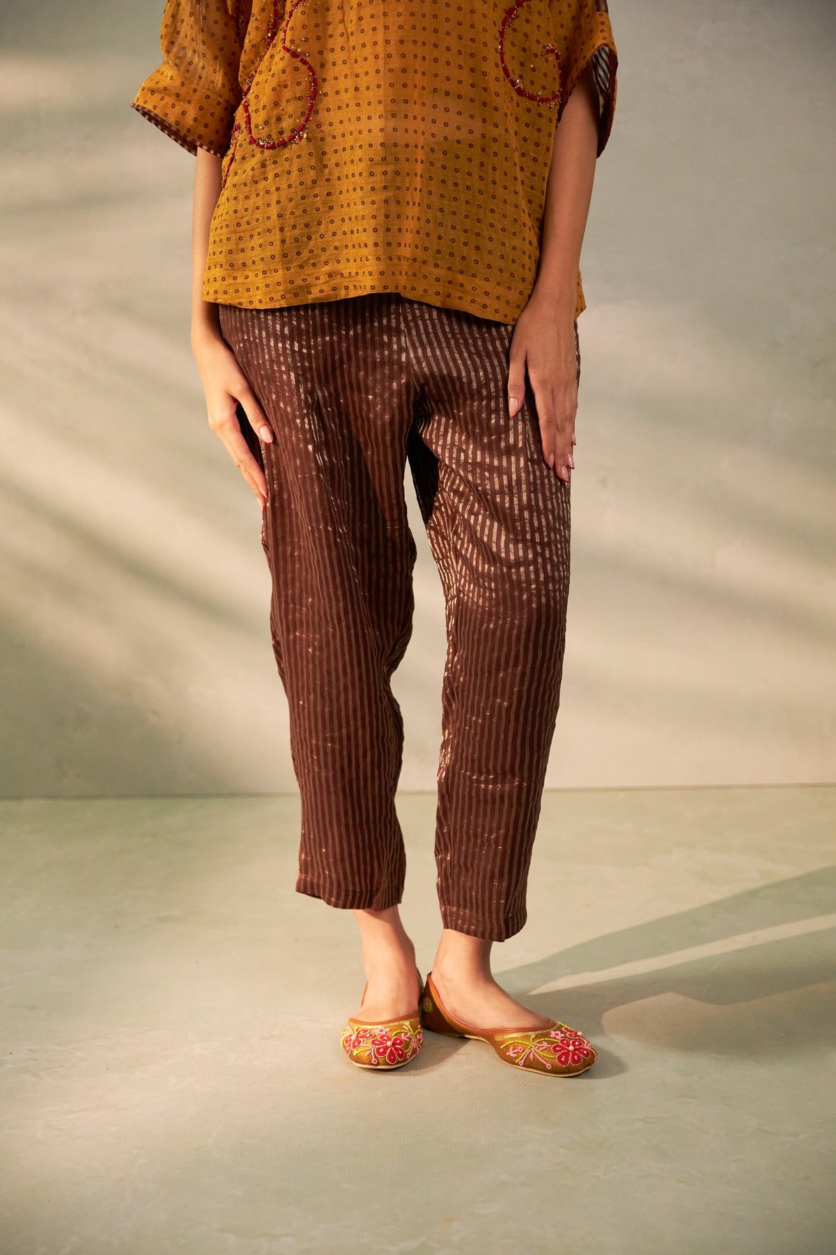 Kesar Noor Embroidered Co-ord Set- Set of 2 - CiceroniCo-ord SetPants and Pajamas