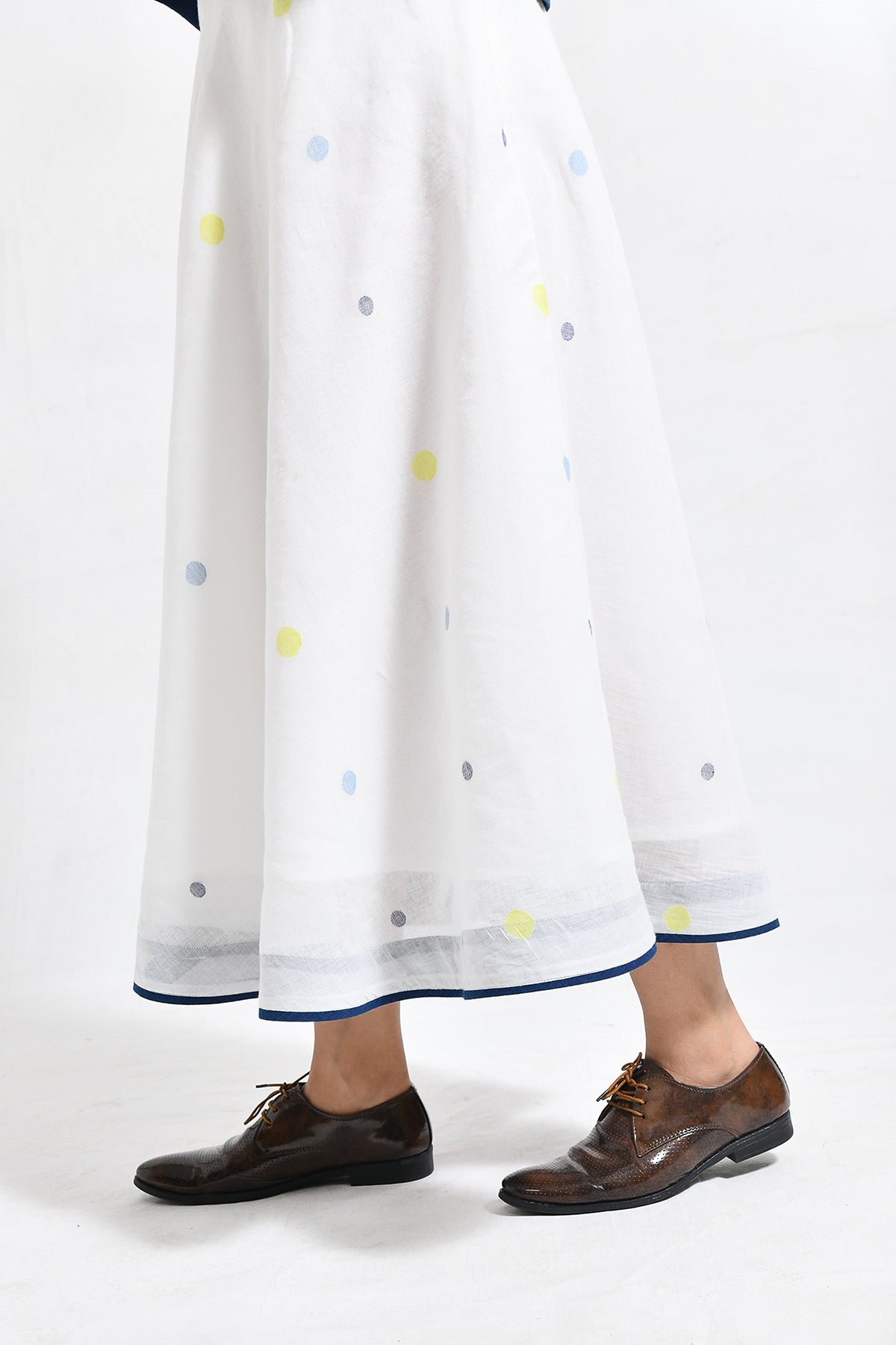 Khadi Crop Top & Jamdani Ureb Skirt Set - CiceroniSkirt SetHiranya