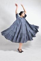 Khadi Striped Tier Dress - CiceroniDressesHiranya