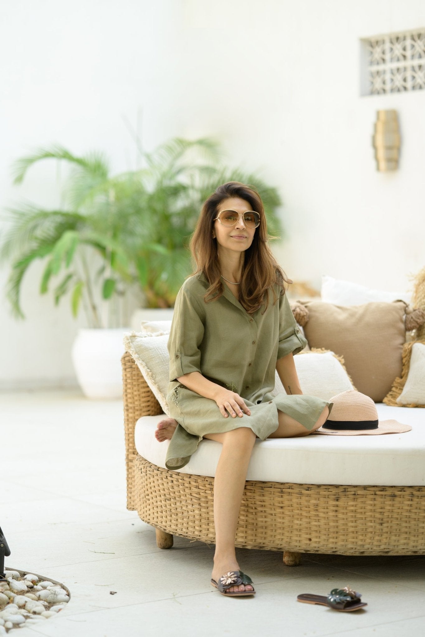 Khaki Shirt Dress - CiceroniDressesZanzibar Living