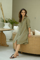 Khaki Shirt Dress - CiceroniDressesZanzibar Living