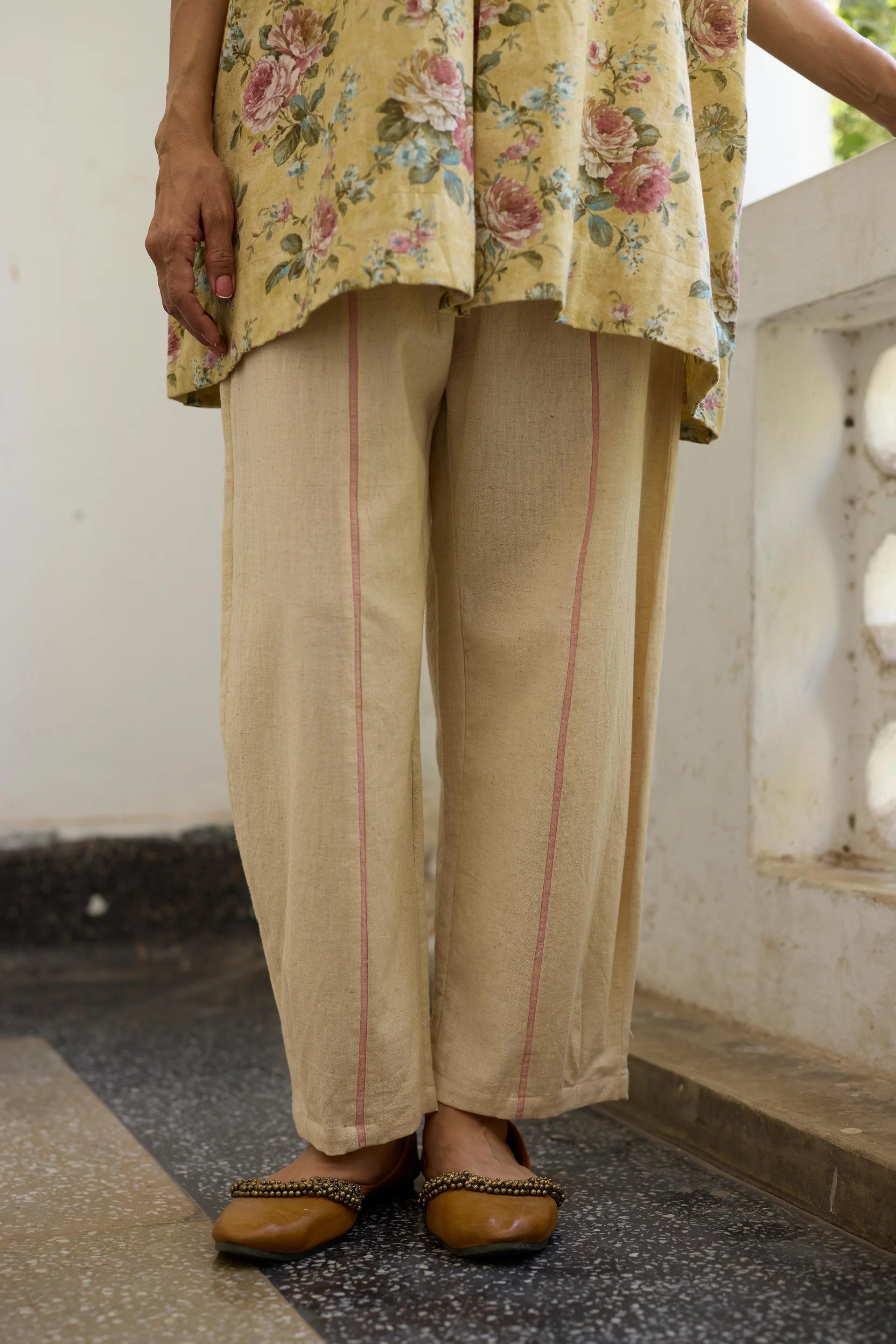Kiiro Co-ord Set - Yellow and Ecru - CiceroniCo-ord SetKhyati Rughani
