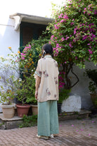 Kiiro Top - Ecru and Pink - CiceroniTopsKhyati Rughani