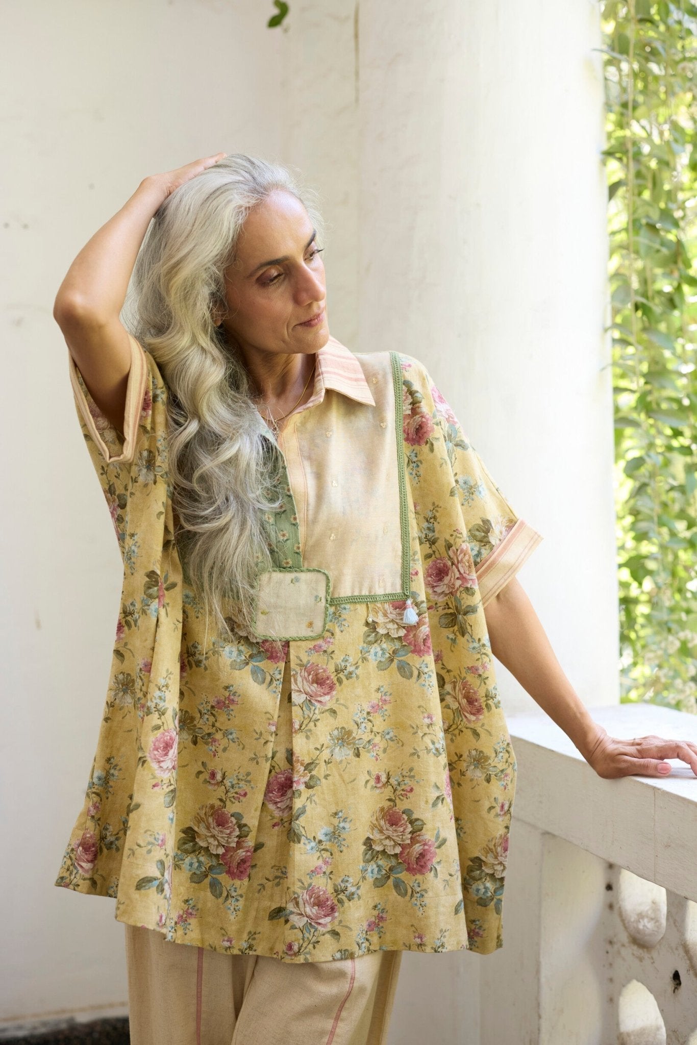 Kiiro Top - Yellow and Green - CiceroniTopsKhyati Rughani