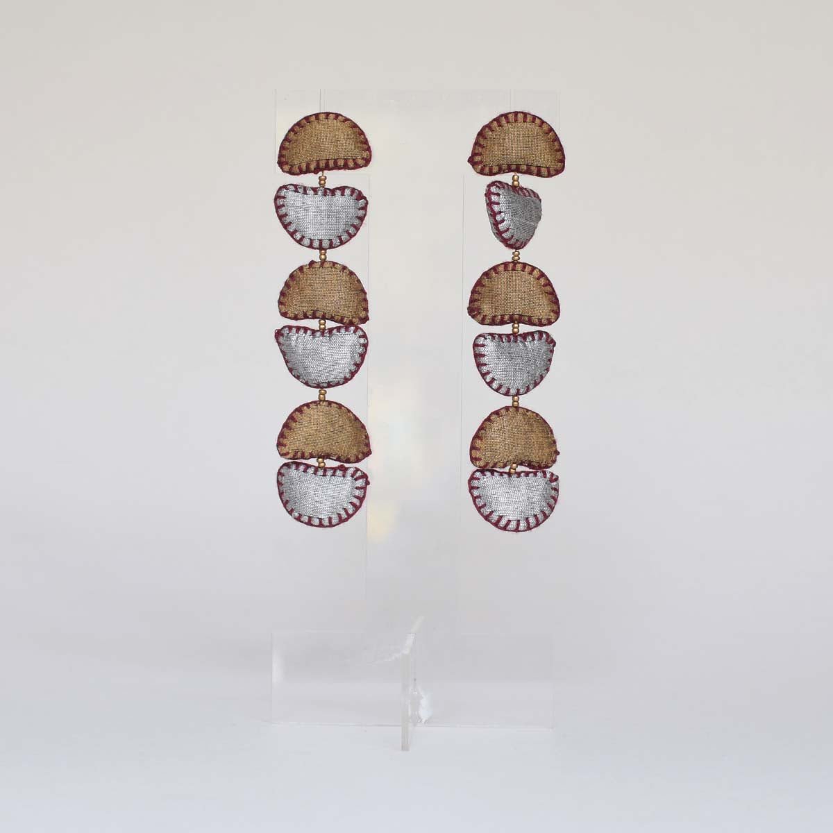 Kimaya Long Earrings - Beige - CiceroniEarringsPaulami
