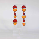 Kimaya Long Earrings - Red - CiceroniEarringsPaulami