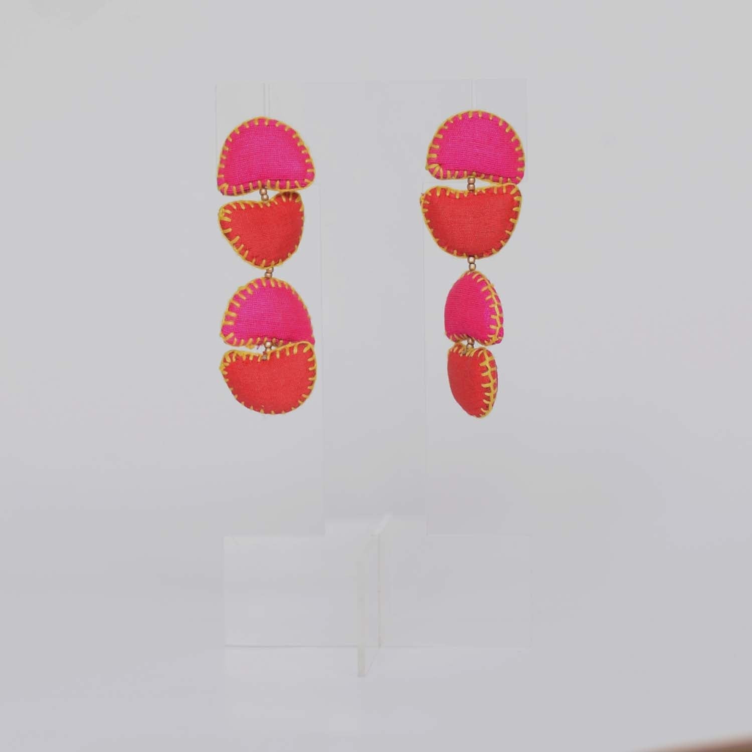Kimaya Short earrings - Hot Pink - CiceroniEarringPaulami
