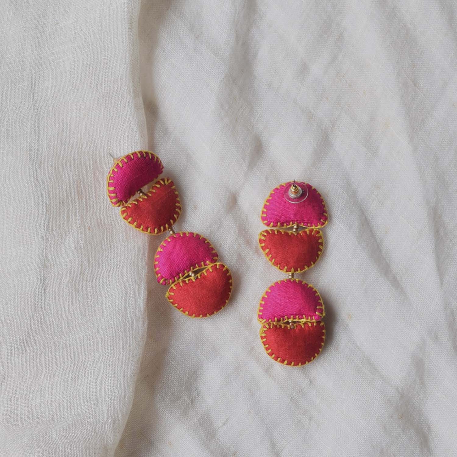 Kimaya Short earrings - Hot Pink - CiceroniEarringPaulami