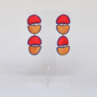 Kimaya Short earrings - Red - CiceroniEarringPaulami