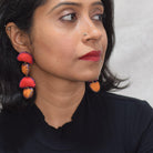 Kimaya Short earrings - Red - CiceroniEarringPaulami