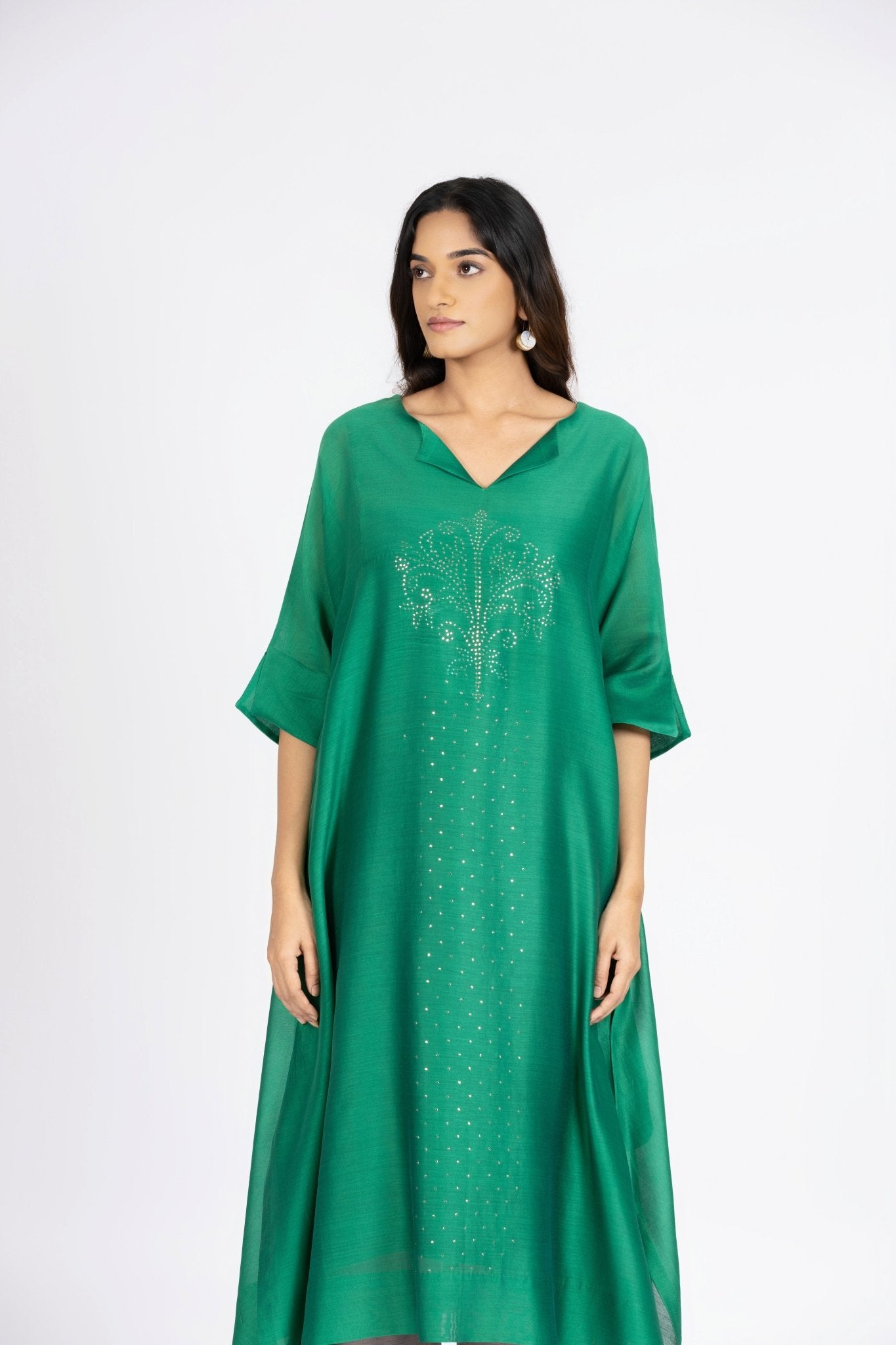 Kimono Tunic and Pants - Emerald Green - CiceroniTunic SetBhavik Shah