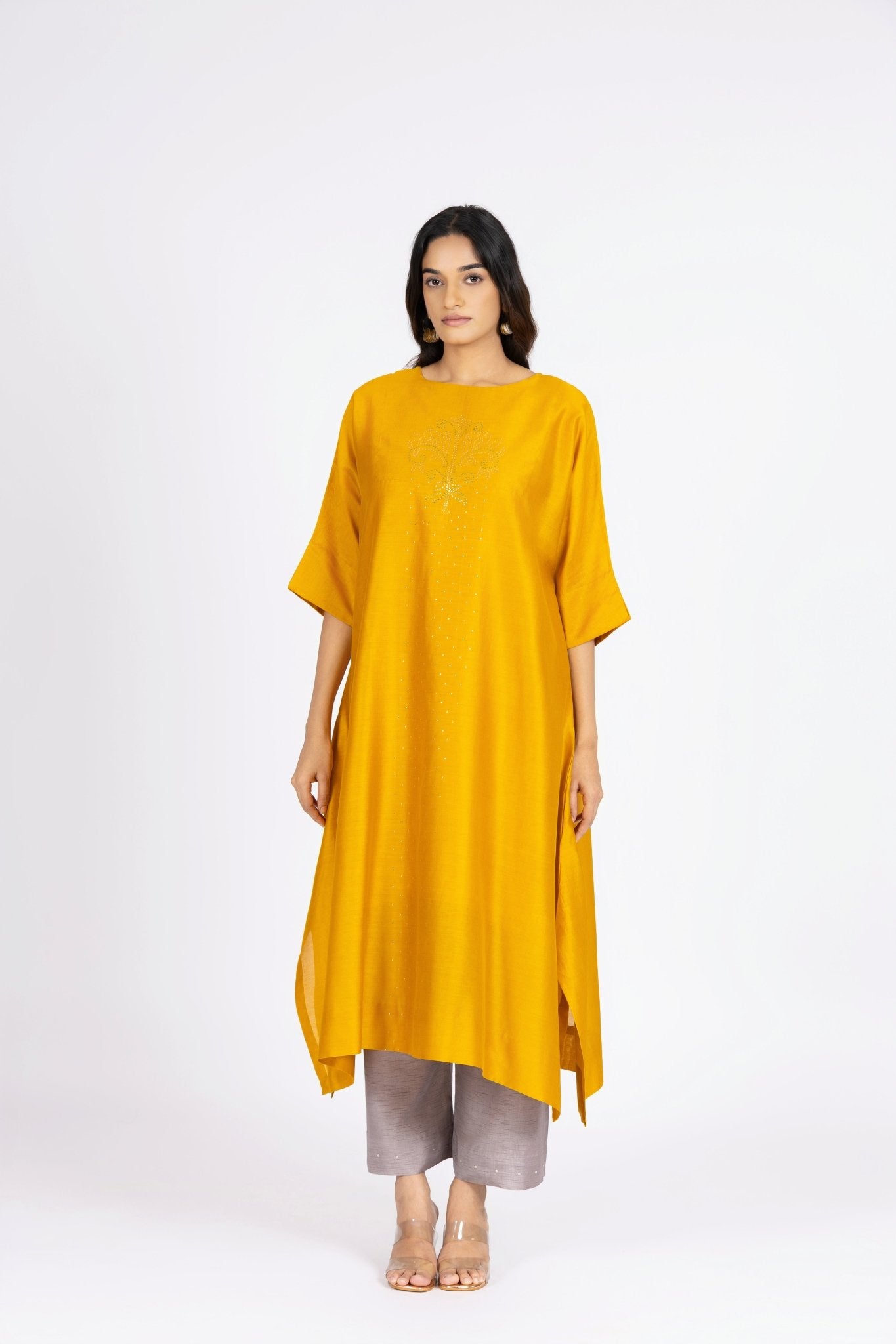 Kimono Tunic and Pants - Golden Yellow - CiceroniTunic SetBhavik Shah