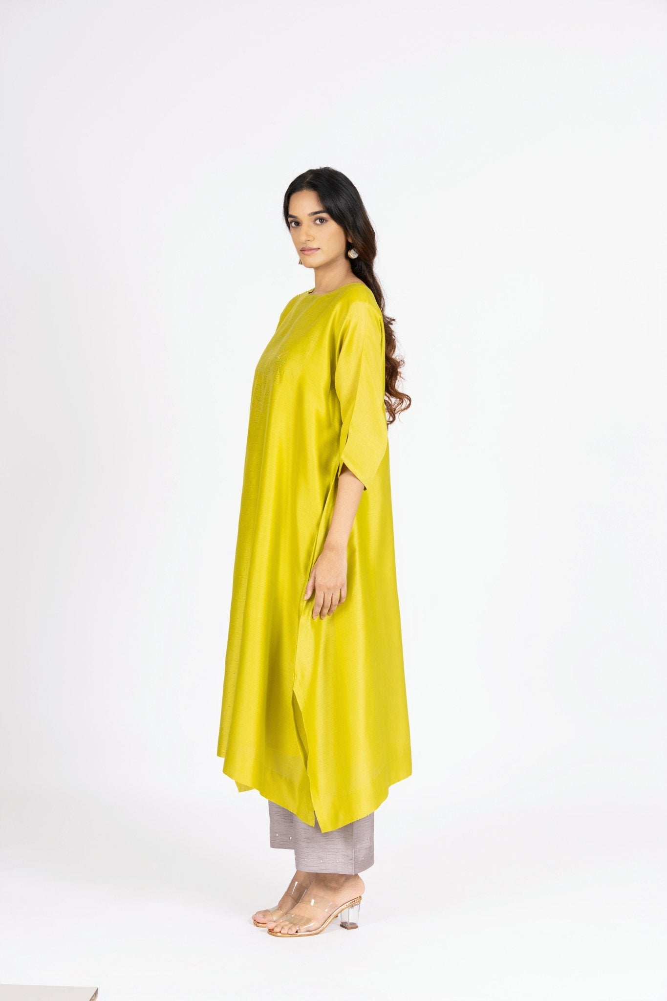 Kimono Tunic and Pants - Lemon Yellow - CiceroniTunic SetBhavik Shah