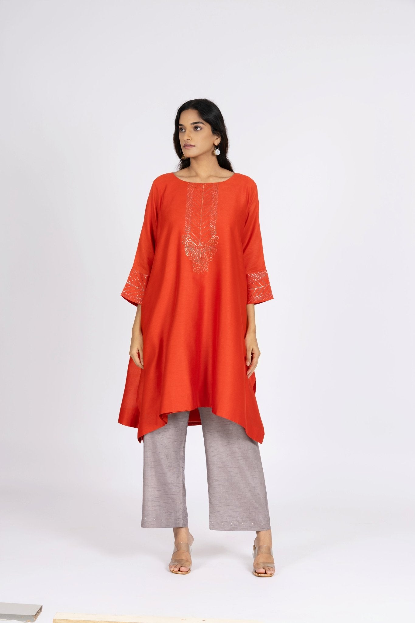 Kimono Tunic and Pants - Orange - CiceroniTunic SetBhavik Shah