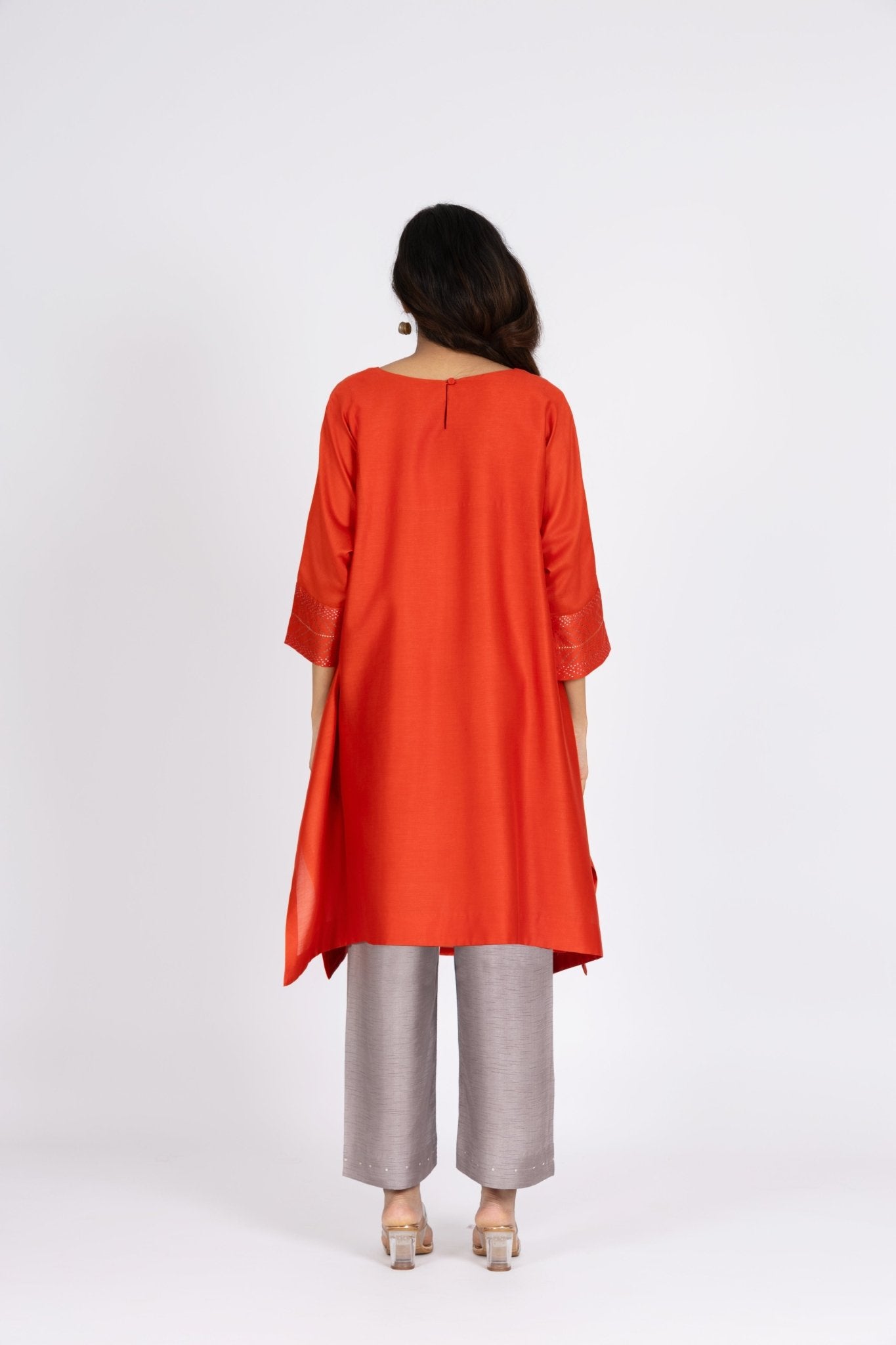 Kimono Tunic and Pants - Orange - CiceroniTunic SetBhavik Shah