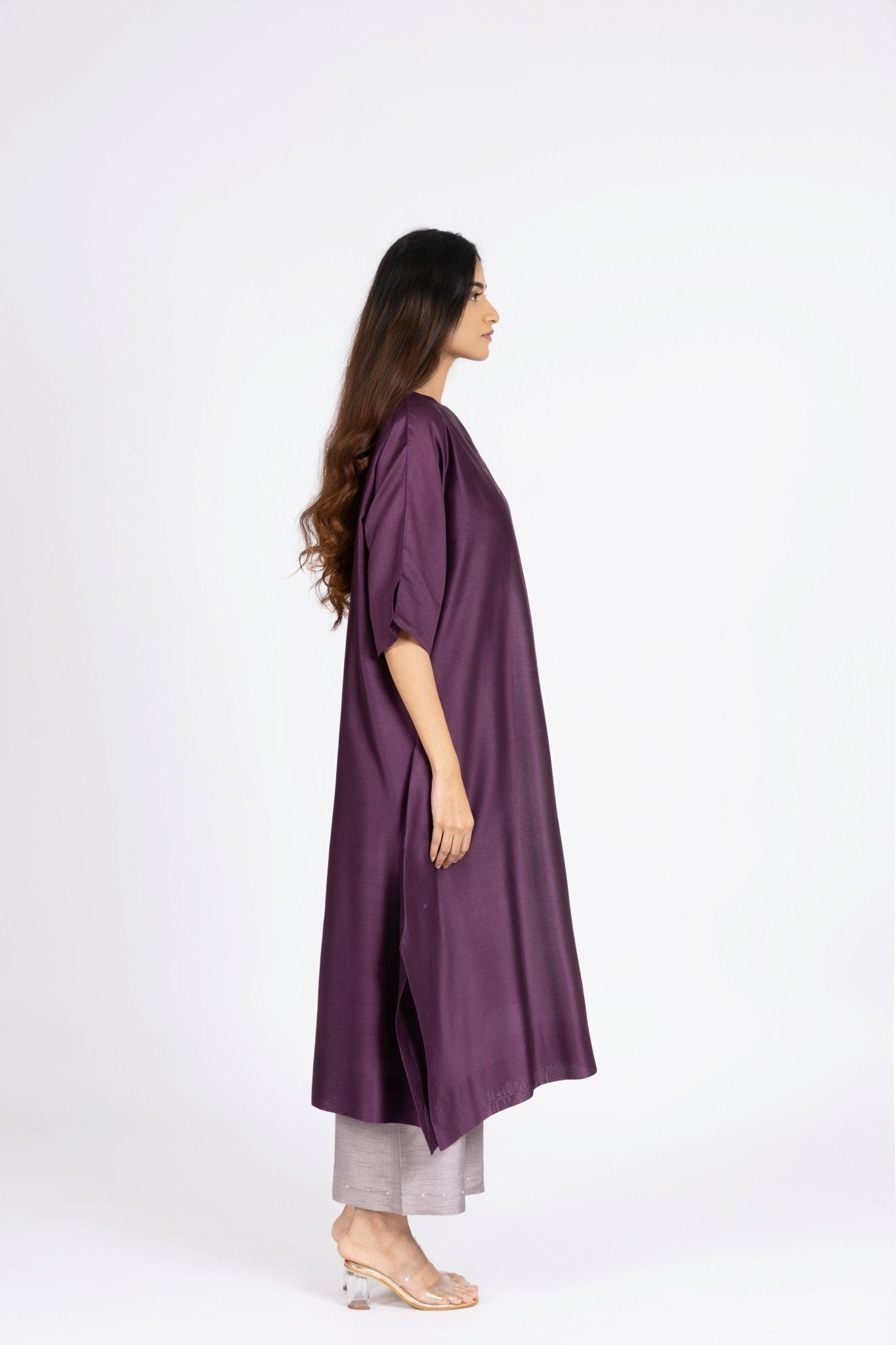 Kimono Tunic and Pants - Plum Brown - CiceroniTunic SetBhavik Shah