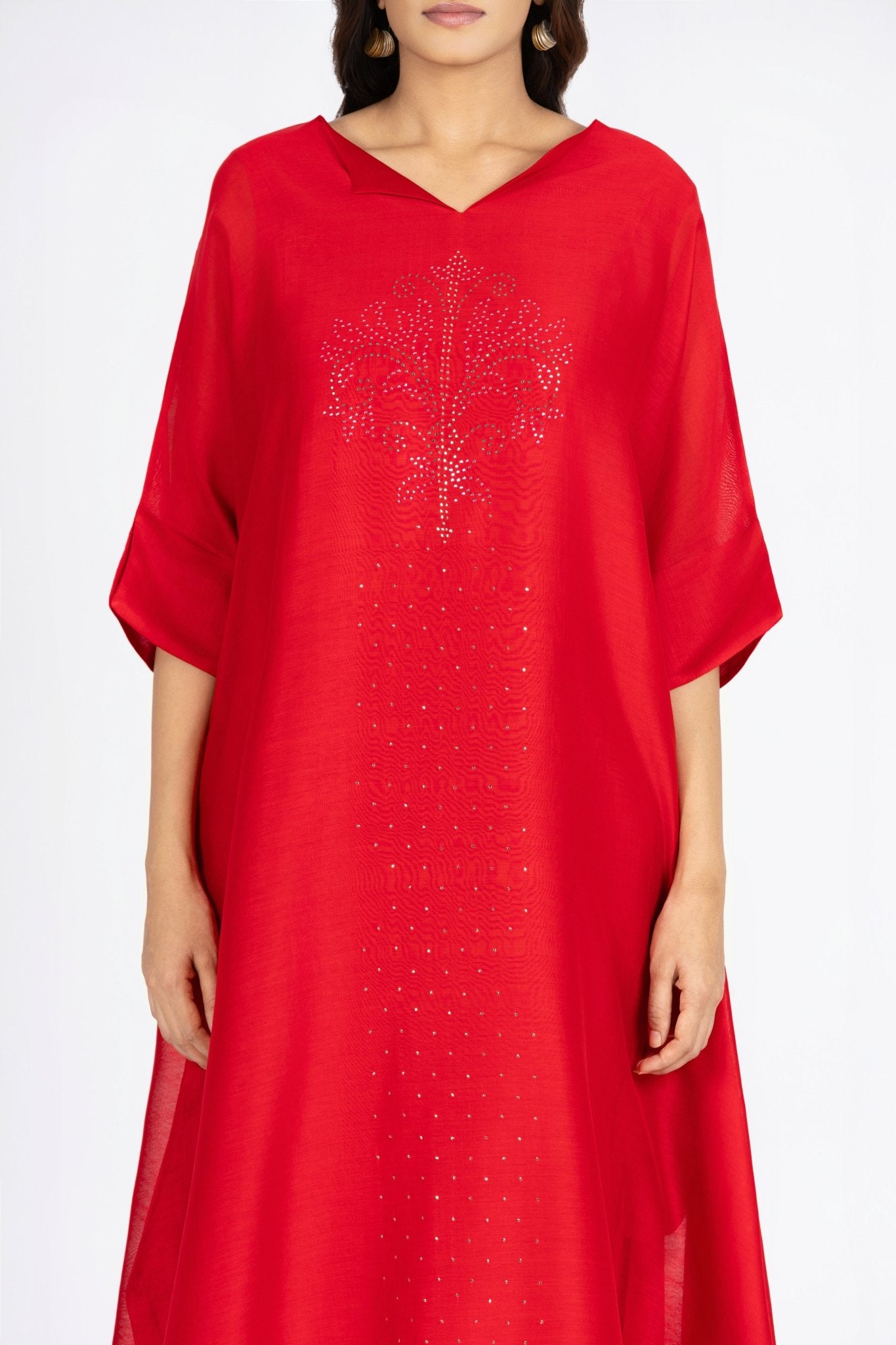 Kimono Tunic and Pants - Red - CiceroniTunic SetBhavik Shah