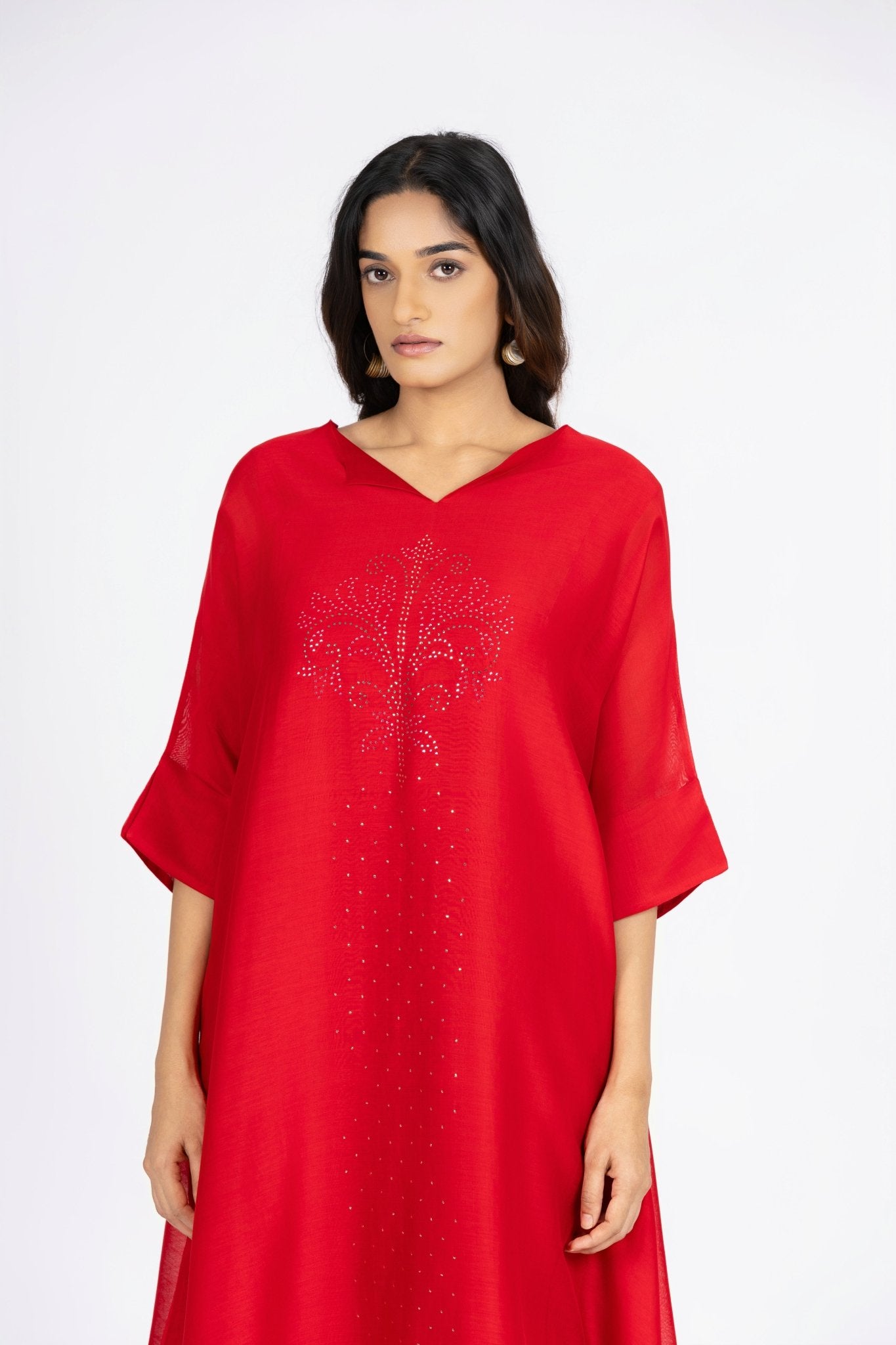 Kimono Tunic and Pants - Red - CiceroniTunic SetBhavik Shah